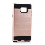 Wholesale Samsung Galaxy Note FE / Note Fan Edition / Note 7 Iron Shield Hybrid Case (Rose Gold)